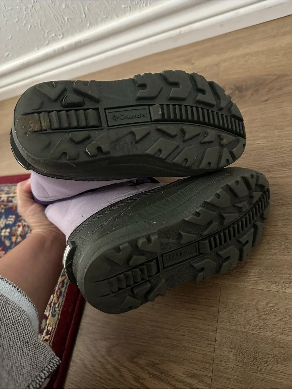 Kids Columbia Waterproof Winter Boots in Purple and Lilac